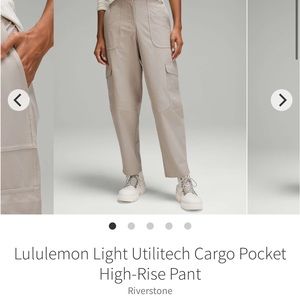 lululemon high rise cargo pants